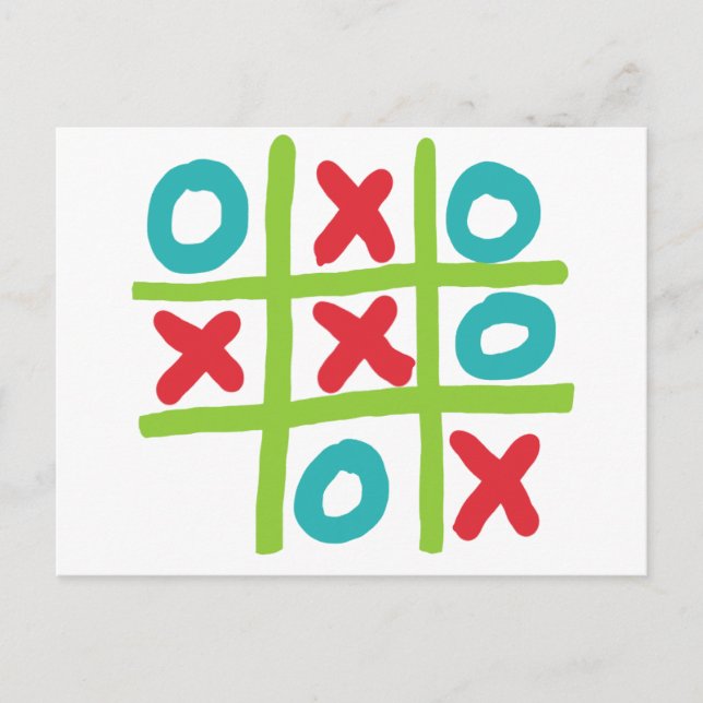 Tic-tac-toe Postcard (Front)