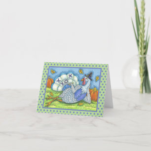 TIC TAC TOE TURKEY THANKSGIVING GREETING CARD Blnk