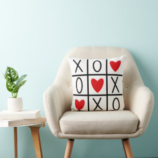 Tic Tac Toe Valentine Coussin