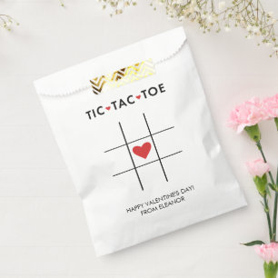 Tic Tac Toe Valentine, Kids School Classroom Favour Bag