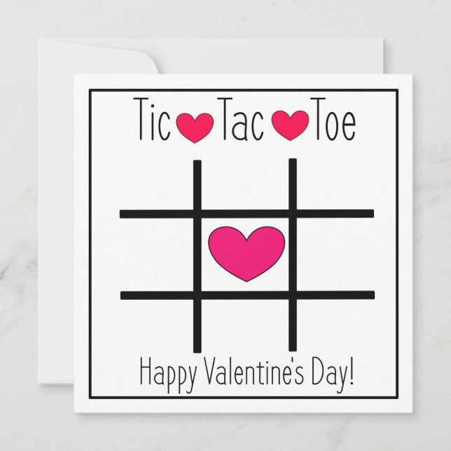TIC TAC TOE Valentine's Day Activity Card (Front)