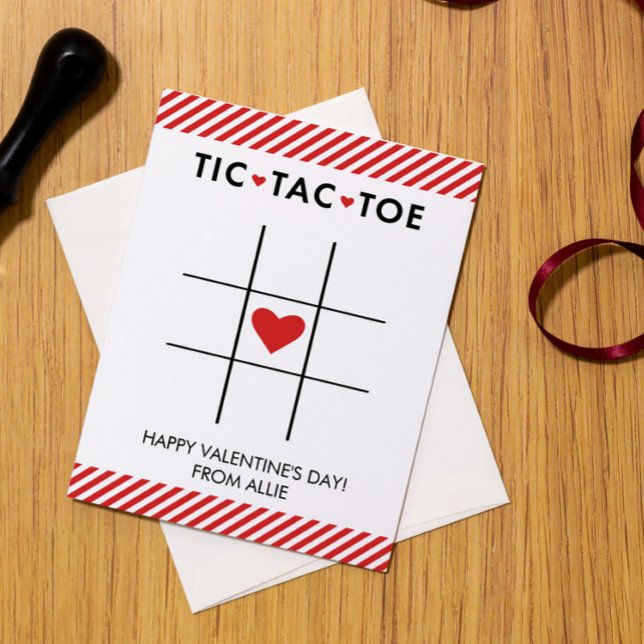 Tic Tac Toe Valentine's Day, Kid Valentine Holiday Card (Creator Uploaded)
