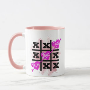 Tic Tac Toe valentines Hearts Gift  Mug