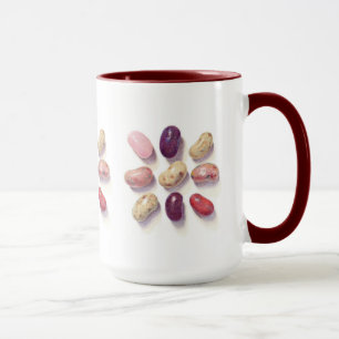 TIC TAC TOIN JELLY BEANS Tall Maroon Combo Mug