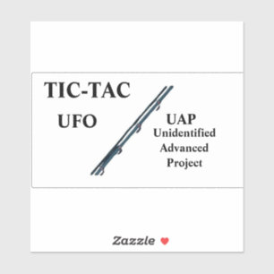 TIC-TAC UFO UAP Custom-Cut Vinyl Sticker