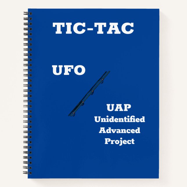 TIC-TAC UFO / UAP  NOTEBOOK (Front)