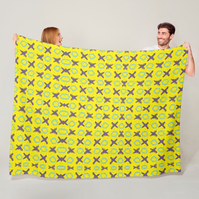 Tic Tack Toe Fleece Blanket (In Situ)