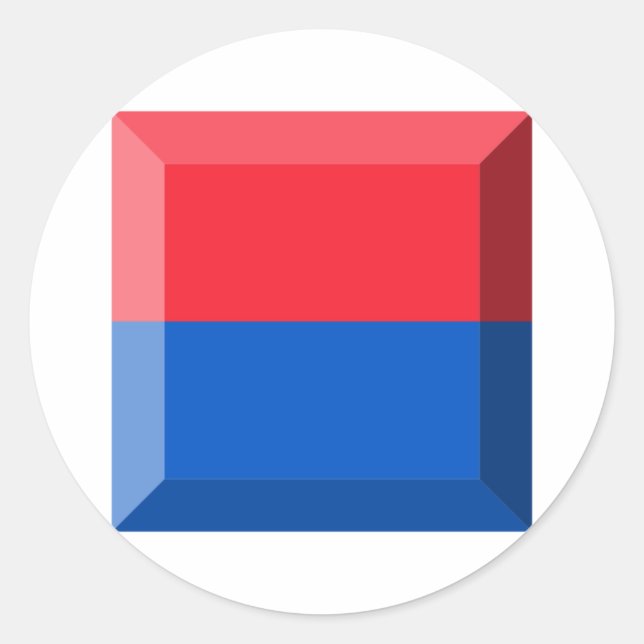 Ticino Flag Gem Classic Round Sticker (Front)