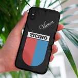 Ticino, Switzerland Coat of Arms | Black Glitter  Samsung Galaxy Case<br><div class="desc">Ticino, Switzerland Coat of Arms on fine black glitter background | Handwritten Name Samsung Galaxy S22 Case. Celebrate your love for Ticino, Switzerland with this beautiful Coat of Arms themed phone case. Made from high-quality materials, this case features the official coat of arms of Ticino, adding a touch of Swiss...</div>