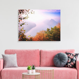 Ticino, Switzerland: View from Monte Bre Canvas Print