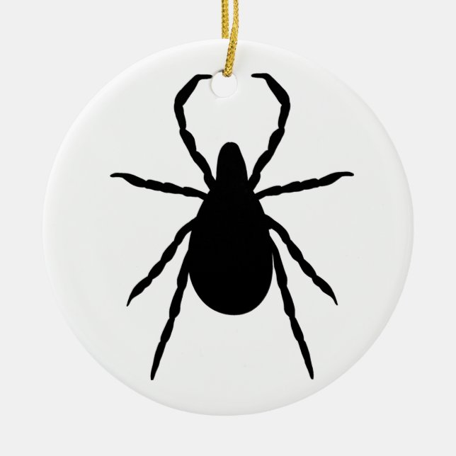 Tick Ceramic Ornament (Front)