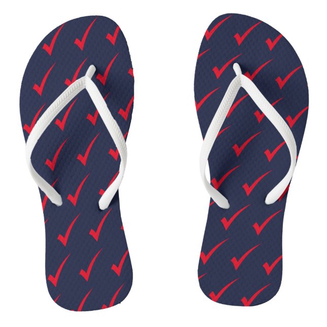Tick Check Symbol Pattern Flip Flops (Footbed)