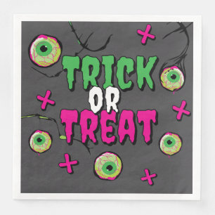 Tick or Treat! Funky Scary Cute Spooky Zombie Napkin