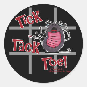 Tick Tack Toe! Classic Round Sticker