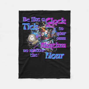 Tick To Your Own Rhythm Clock Design Fleece Blanket