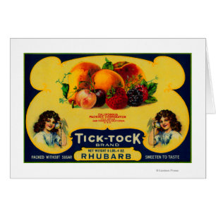 Tick Tock Rhubarb Label