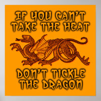 Ticker Le Dragon Drôle Poster Humour