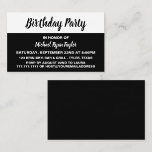 Ticket de fête d'anniversaire moderne et élégant