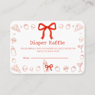 Ticket de tombola de couche Coquette Pizza