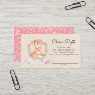 Ticket de tombola de couches pour bébé Renard Flor