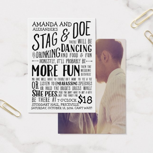 Ticket Honnêtement Stag and Doe (Bureau)