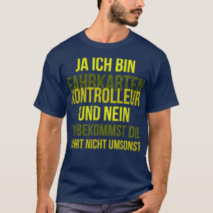 Ticket inspector in subway train tram 2 T-Shirt