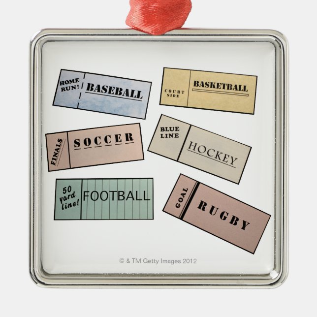 Ticket Stubs Metal Ornament (Front)