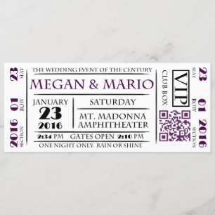 Ticket Style Invitations