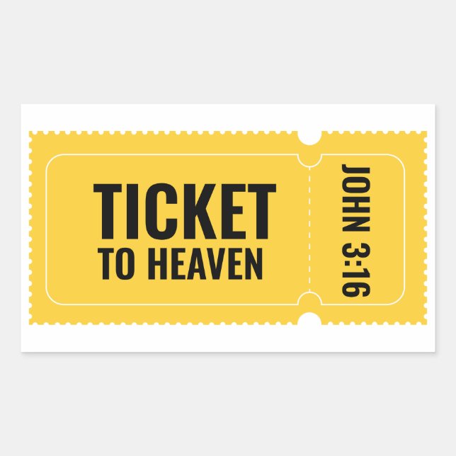 Ticket to heaven sticker (Front)
