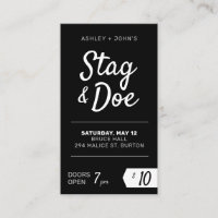 Tickets Stag and Doe modernes classiques de la fêt