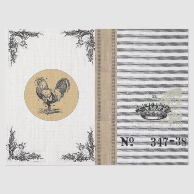 Ticking Jute chicken Tissue Pape Tissue Paper (Front)