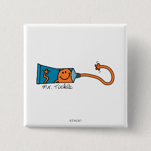 Tickle Toothpaste 2 Inch Square Button