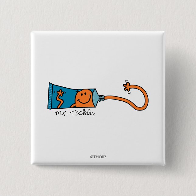 Tickle Toothpaste 2 Inch Square Button (Front)