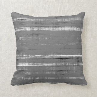 'Tickled' Grey Abstract Art Pillow