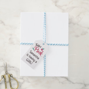 Tickled Pink Baby Shower Tags