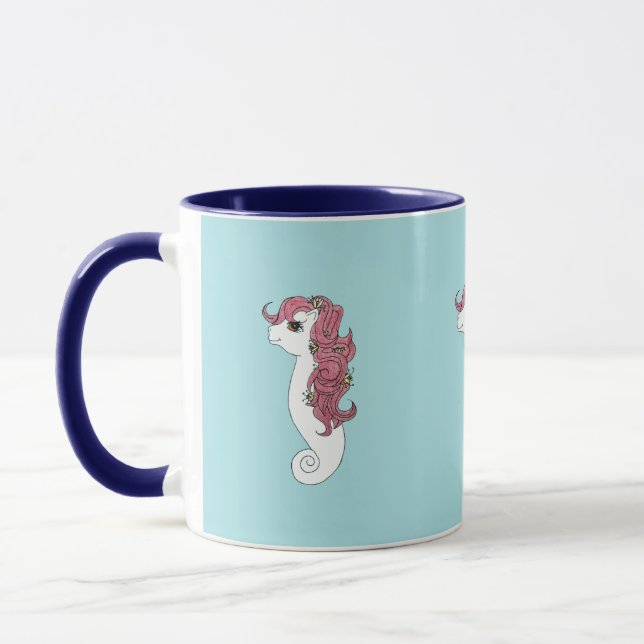 Tidal Bloom Sea Pony - G1 Inspired My Little Pony  Mug (Left)