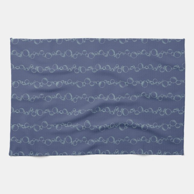 Tidal Bubble Trals Kitchen Towel (Horizontal)