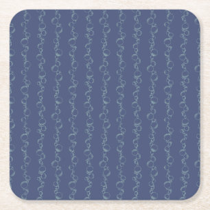 Tidal Bubble Trals Square Paper Coaster