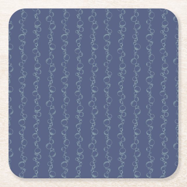 Tidal Bubble Trals Square Paper Coaster (Front)