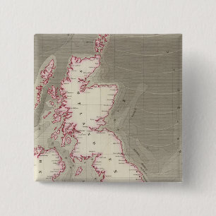 Tidal chart British Seas 2 Inch Square Button