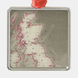Tidal chart British Seas Metal Ornament