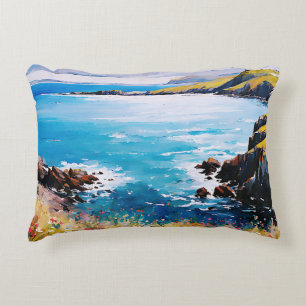 Tidal Dreams and Meadow Breezes Accent Pillow