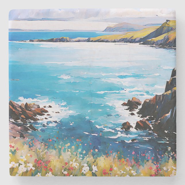 Tidal Dreams and Meadow Breezes      Stone Coaster (Front)