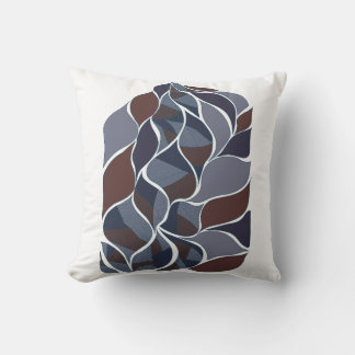 Tidal Echoes – Abstract Earth-Tone Art Tee | KRAAL Throw Pillow