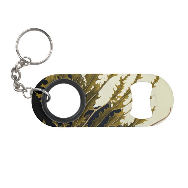 Tidal Fronds Keychain Bottle Opener (Front (Horizontal))