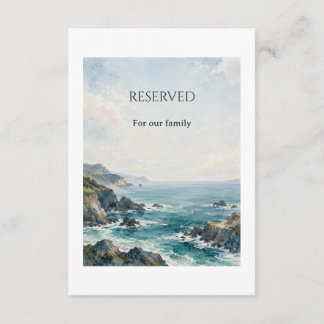 Tidal Promise Coastal Wedding Reserved Seat Card