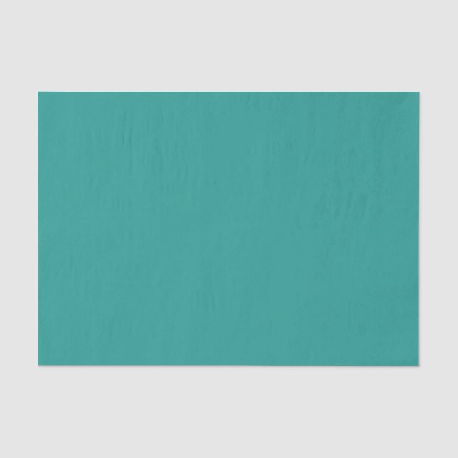 Tidal Rip Tide Saturated Teal Blue Green Solid Tissue Paper (Front)