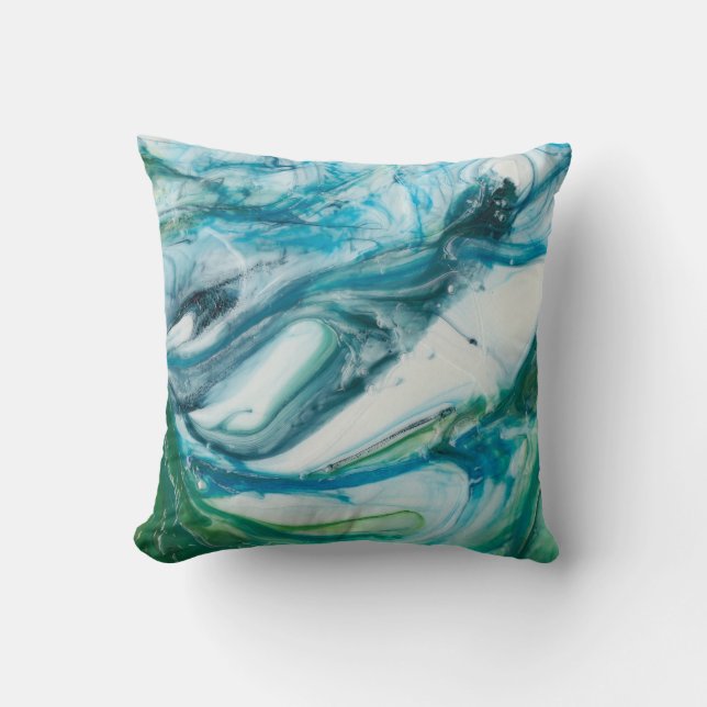 Tidal Sweep II Throw Pillow (Front)