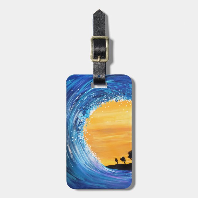 Tidal Wave Luggage Tag (Front Vertical)