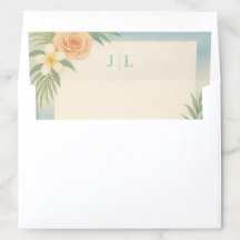 Tide & Bloom Wedding Envelope Liners